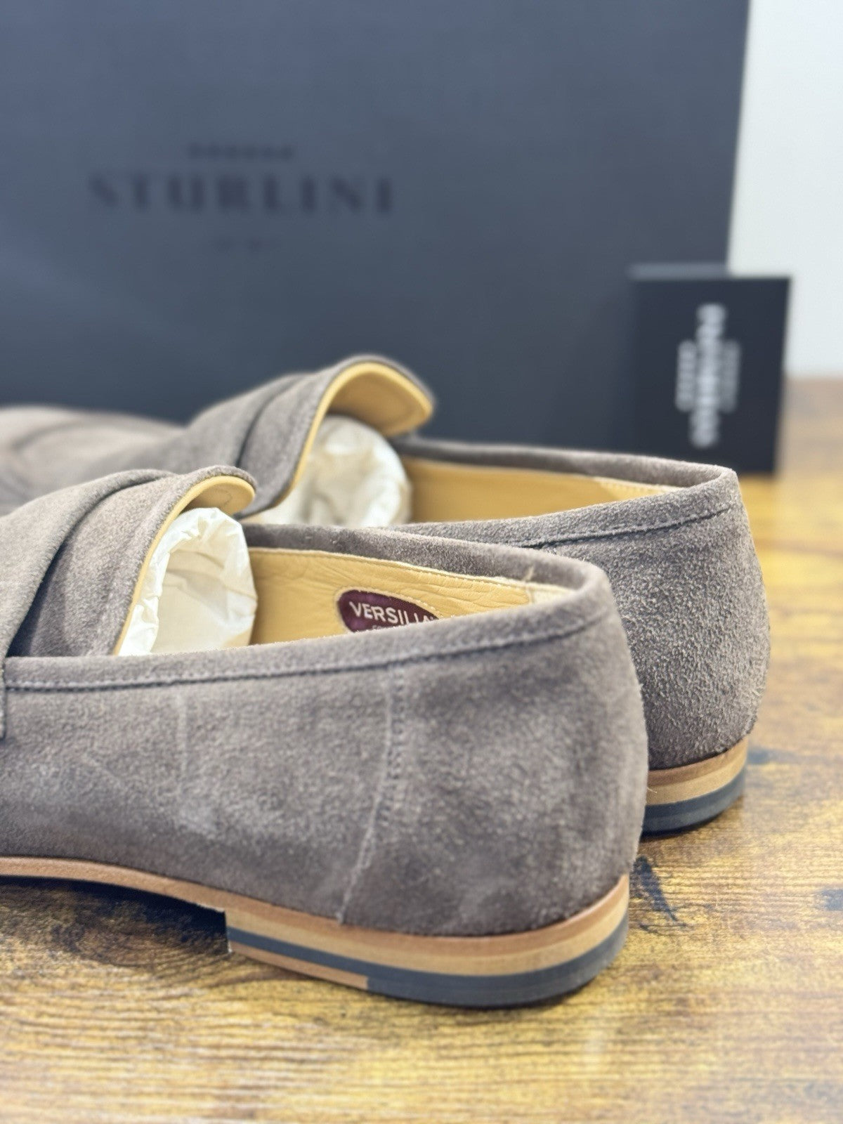 Sturlini Firenze Mocassino  Uomo Suede T Moro   Luxury Craftmanship Men 42.5
