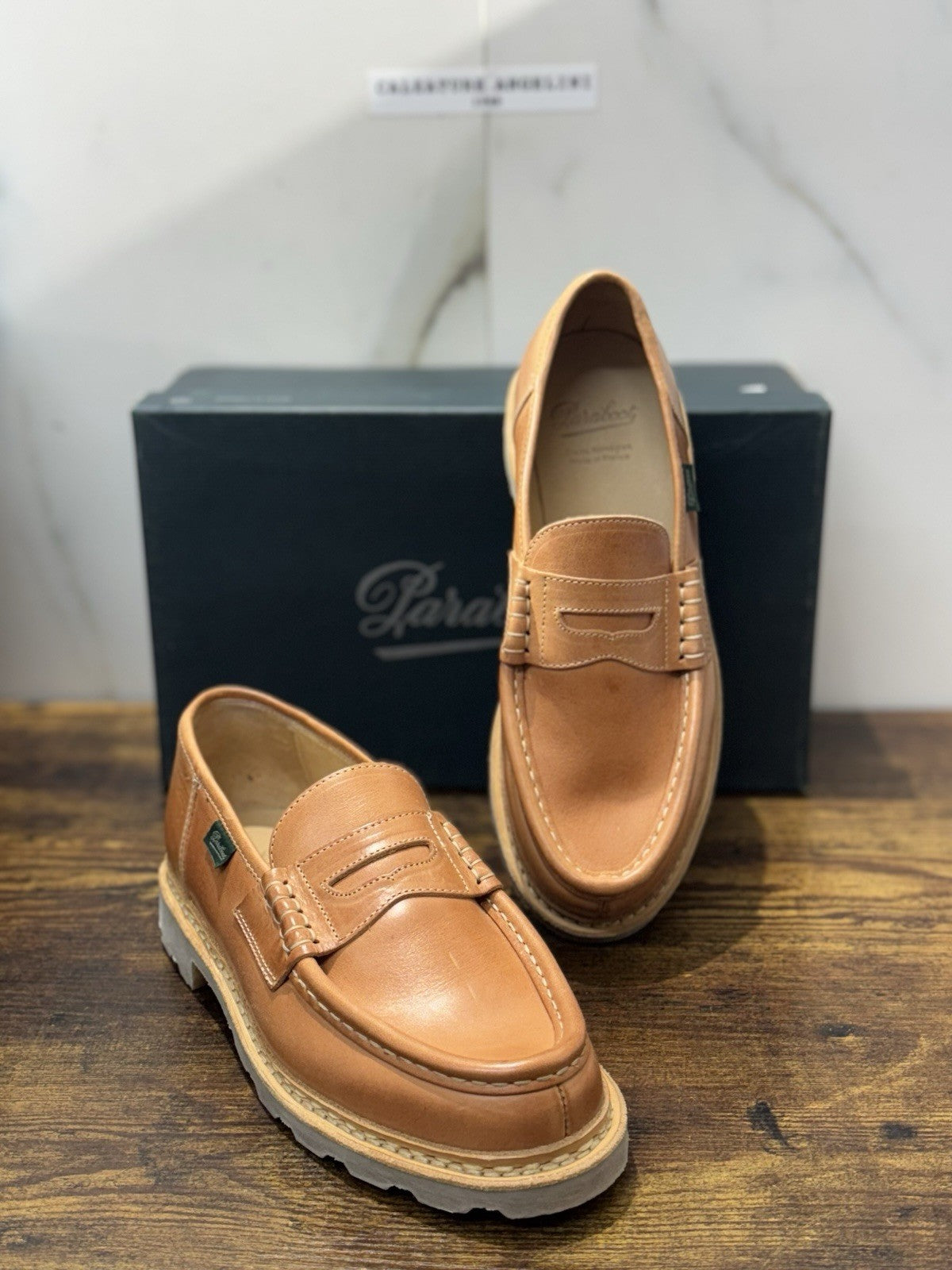 Paraboot Mocassino Reims Pelle Camel Vegetale Casual Paraboot Original Uomo 41