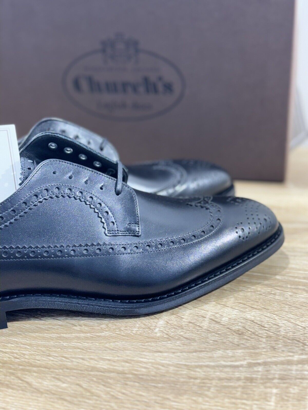 Church’s Portmore Pelle Nero  Fondo Gomma  Luxury Church’s Men Shoes 42