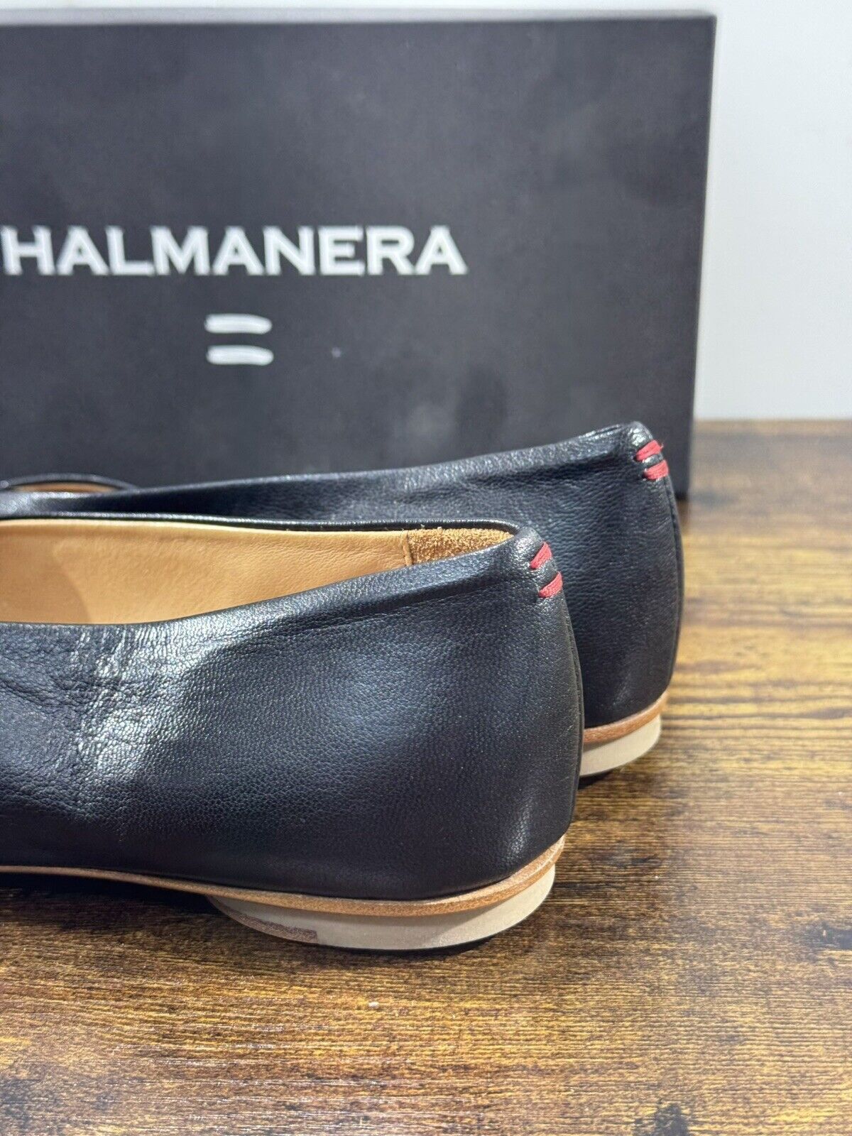 Halmanera Ballerina  Donna        In Pelle Nero  Soft  Luxury Shoes 36