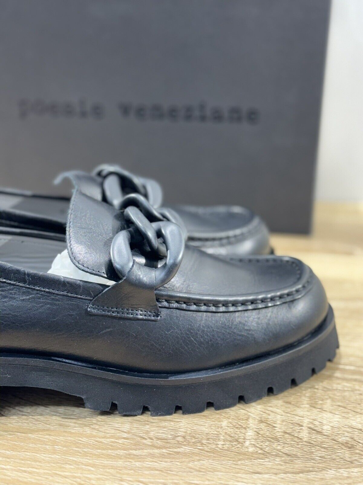 Poesie Veneziane Mocassino Donna Pelle Nero Extra Light Made In Italy 41