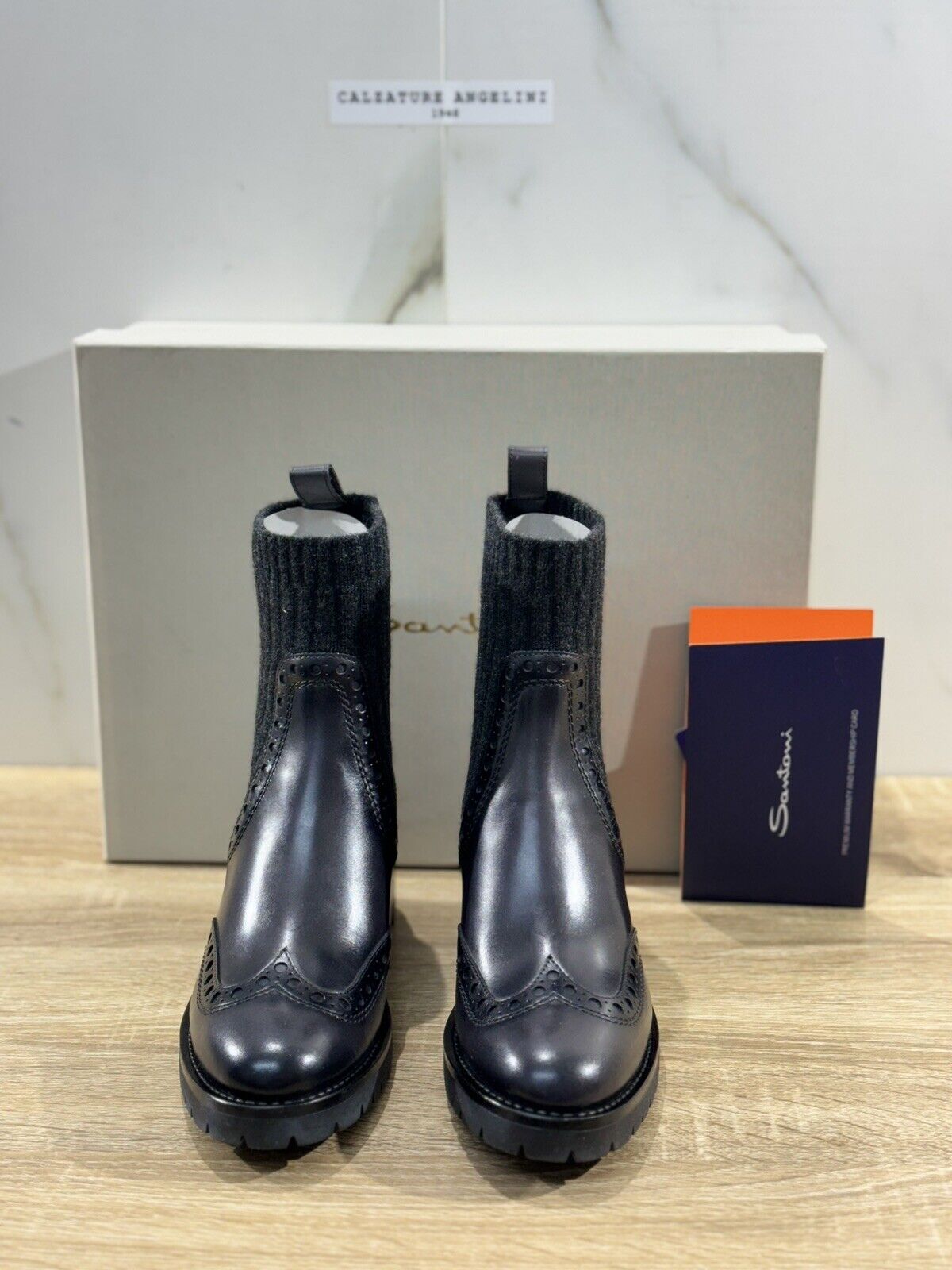 Santoni Chelsea Boot  Donna In Pelle Grey   Luxury Woman Boot Santoni 40.5