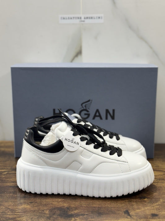 Hogan H Stripes Sneaker Pelle Bianca Zeppa   Memory Foam Scarpa Hogan Donna 36.5