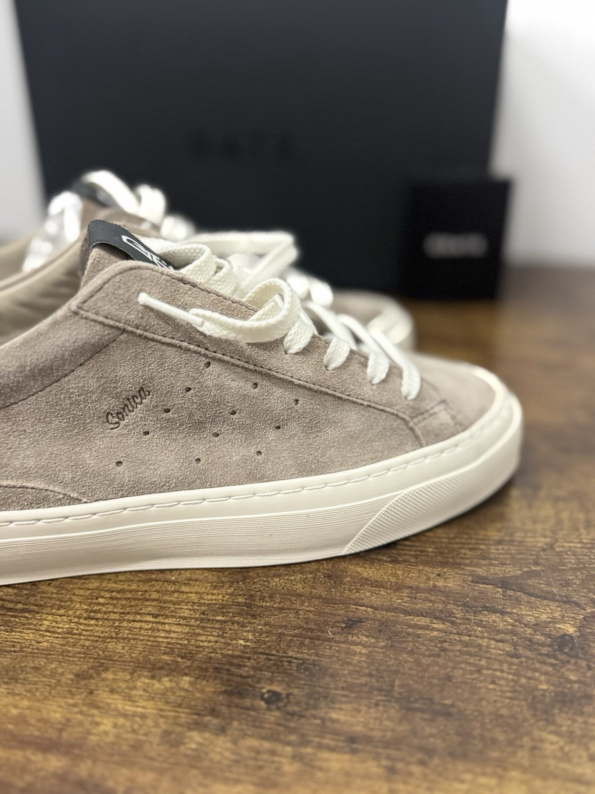 D.a.t.e. Sonica Sneaker Pelle Suede Taupe Casual Uomo 41
