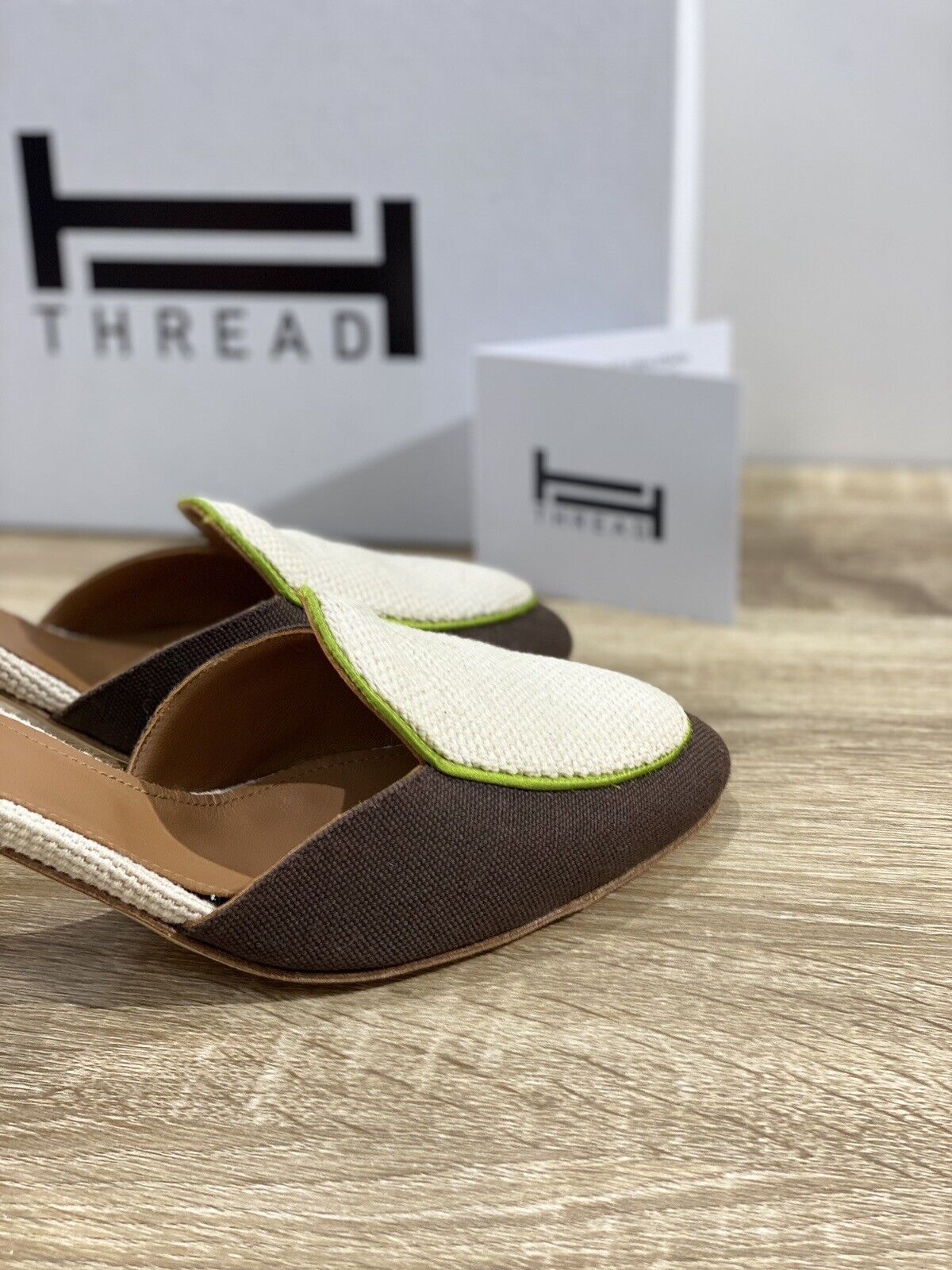 Thread Milano Sandalo Donna Lilly Mule  Beige Made In Italy 40