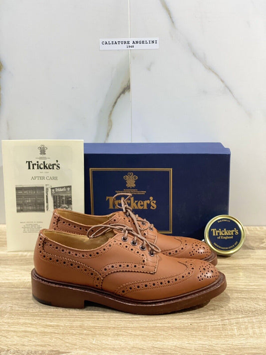 Tricker’s Bourton Country shoe uomo pelle c shade gorse fondo cuoio luxury 9,1/2