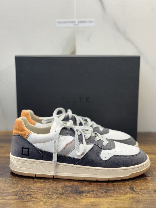 D.A.T.E Court 2.0 Sneaker Pelle Bianco Grey     Casual Uomo 40