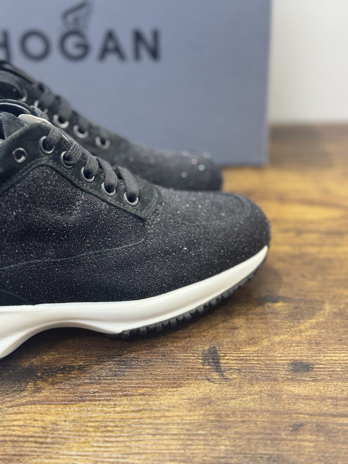 Hogan Interactive Suede Nero Strass Casual Hogan Donna 36