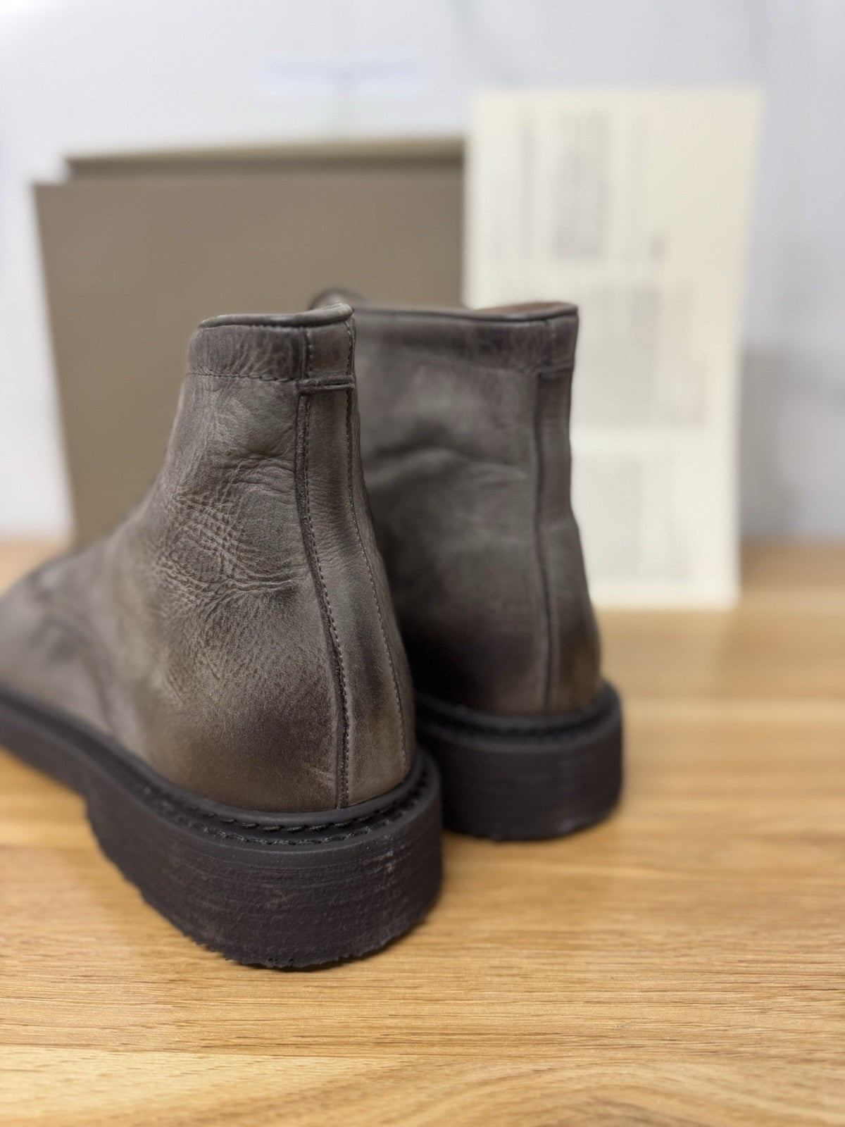 Pantanetti Scarpa Stivaletto Pelle Fango Casual  Boot Handmade Uomo 42