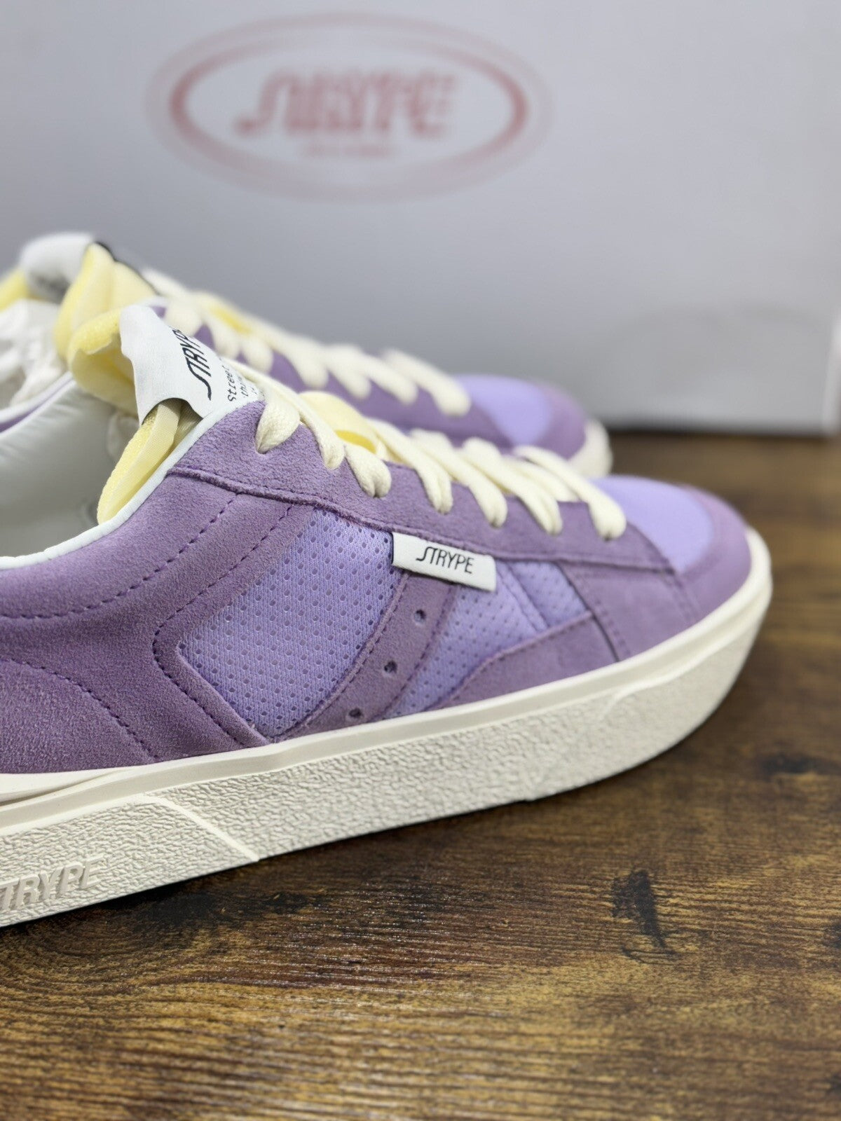 Strype Sneaker Donna  Low Top Pelle  Suede Lilla   Casual Woman Shoes 41