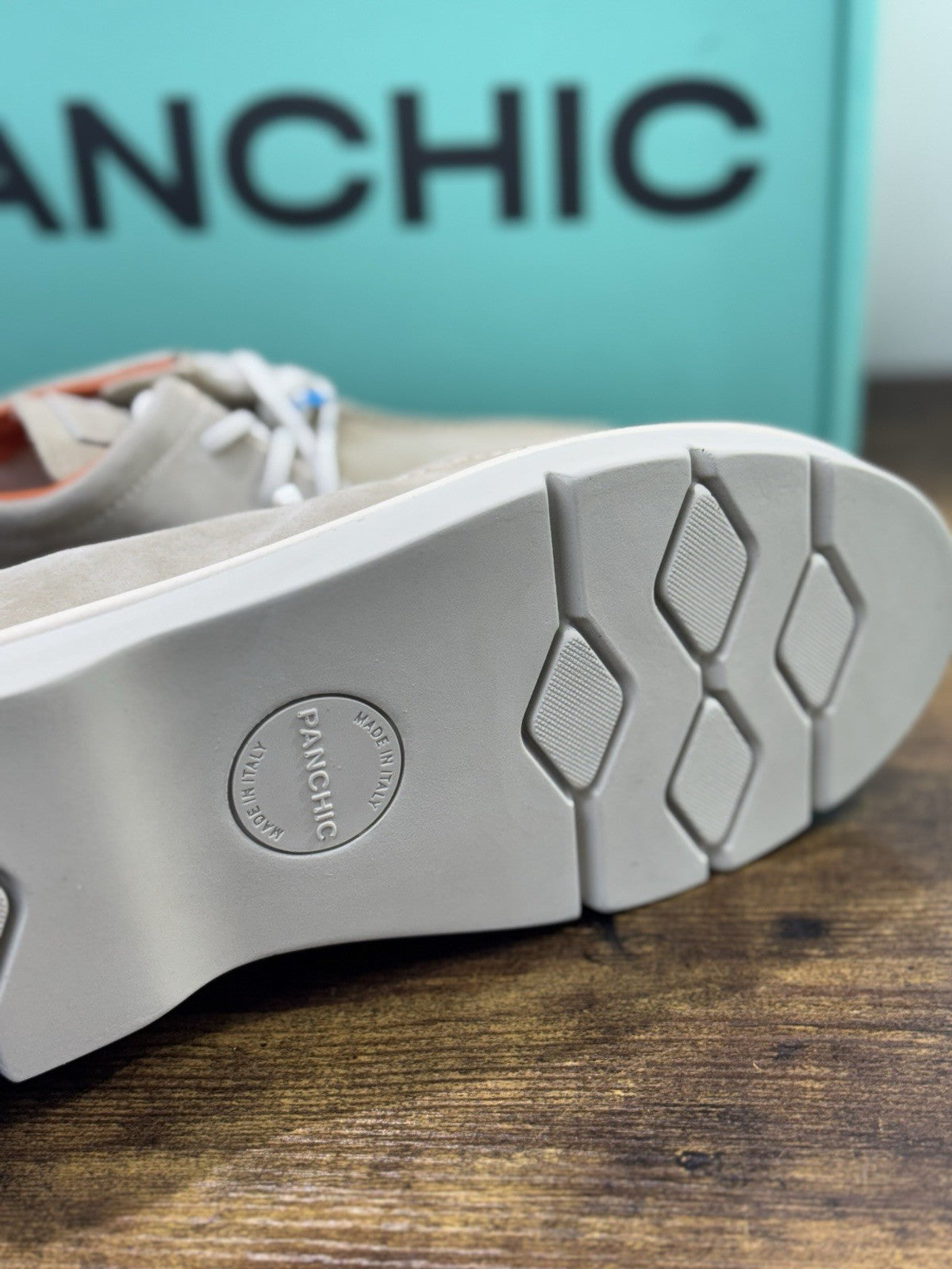 Panchic Lace Up Scarpa Suede  Grey  Casual Uomo 44