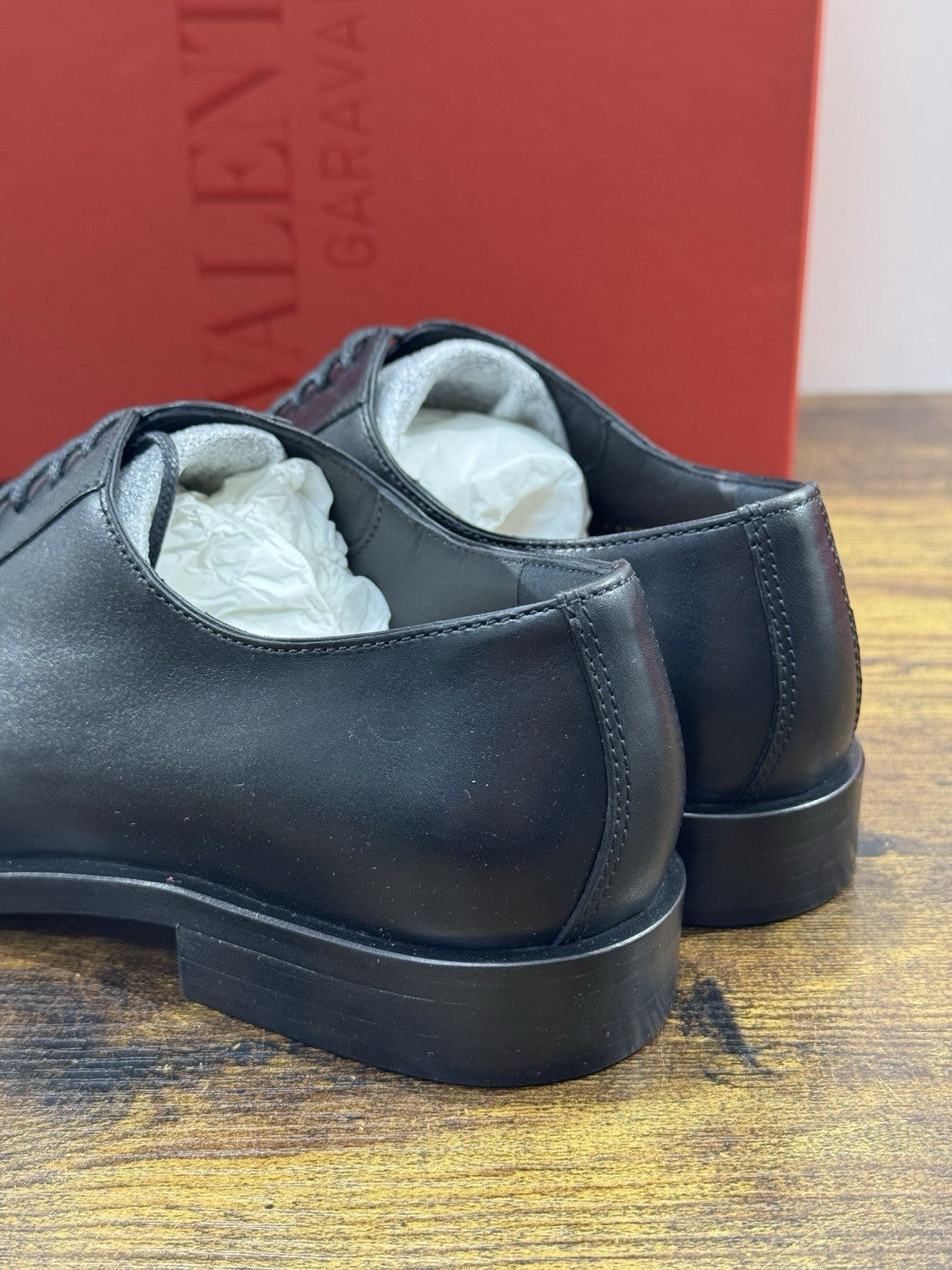 Valentino GARAVANI Stringata One Stud Pelle Nero Casual Scarpa Donna 36