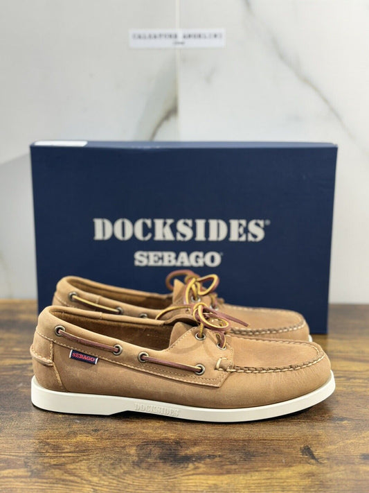 Sebago Docksides Portland Brown Tan Scarpa Da Barca Uomo Sebago 42