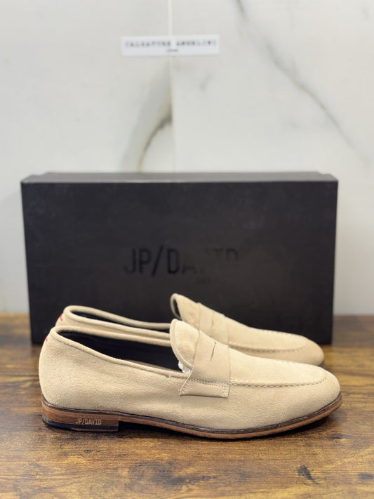 Jp David Mocassino Pelle Suede Safari  100% Made In Italy Casual 39