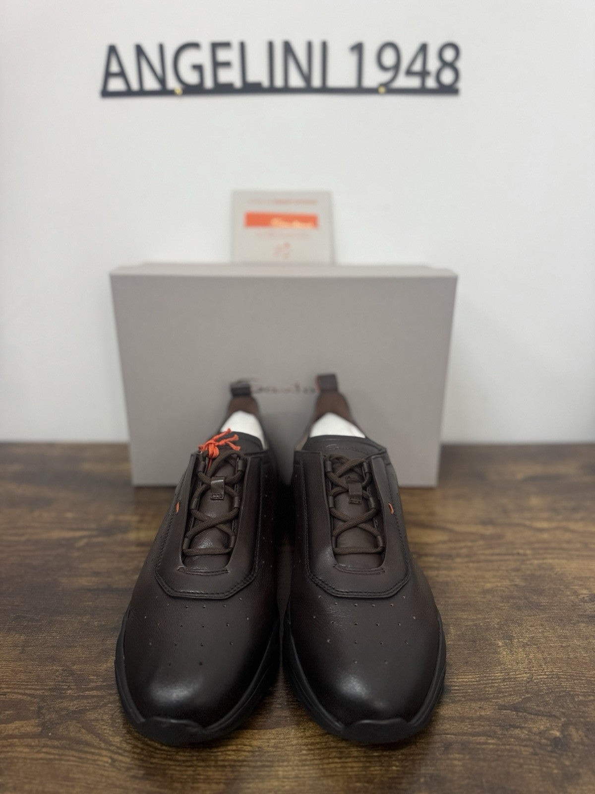 Santoni Innova Sneaker Pelle Marrone  Fur Casual Luxury Santoni Scarpa Uomo 45