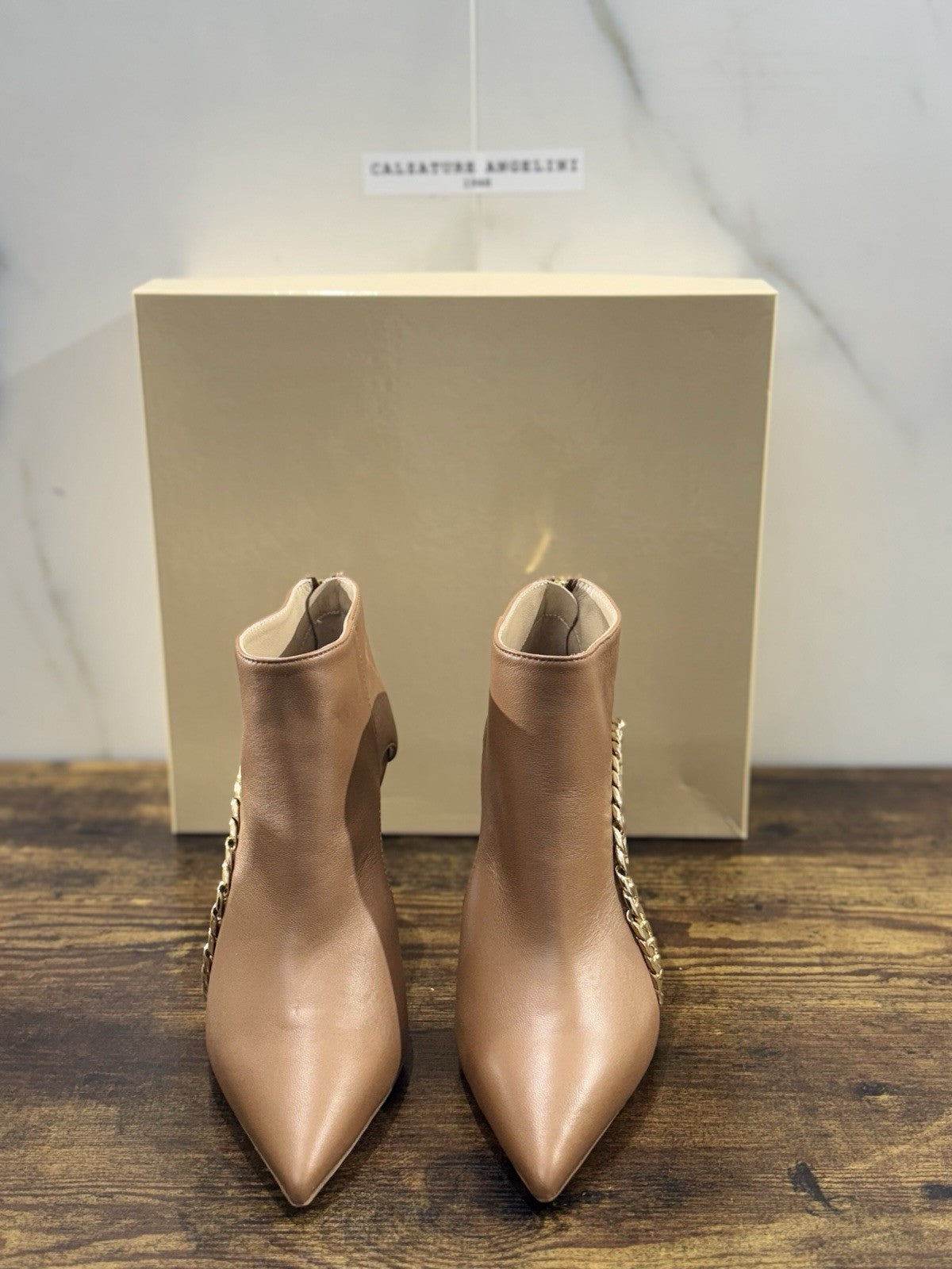 Ninalilou Stivaletto Donna Pelle Cuoio  Con Tacco Luxury Boot 37