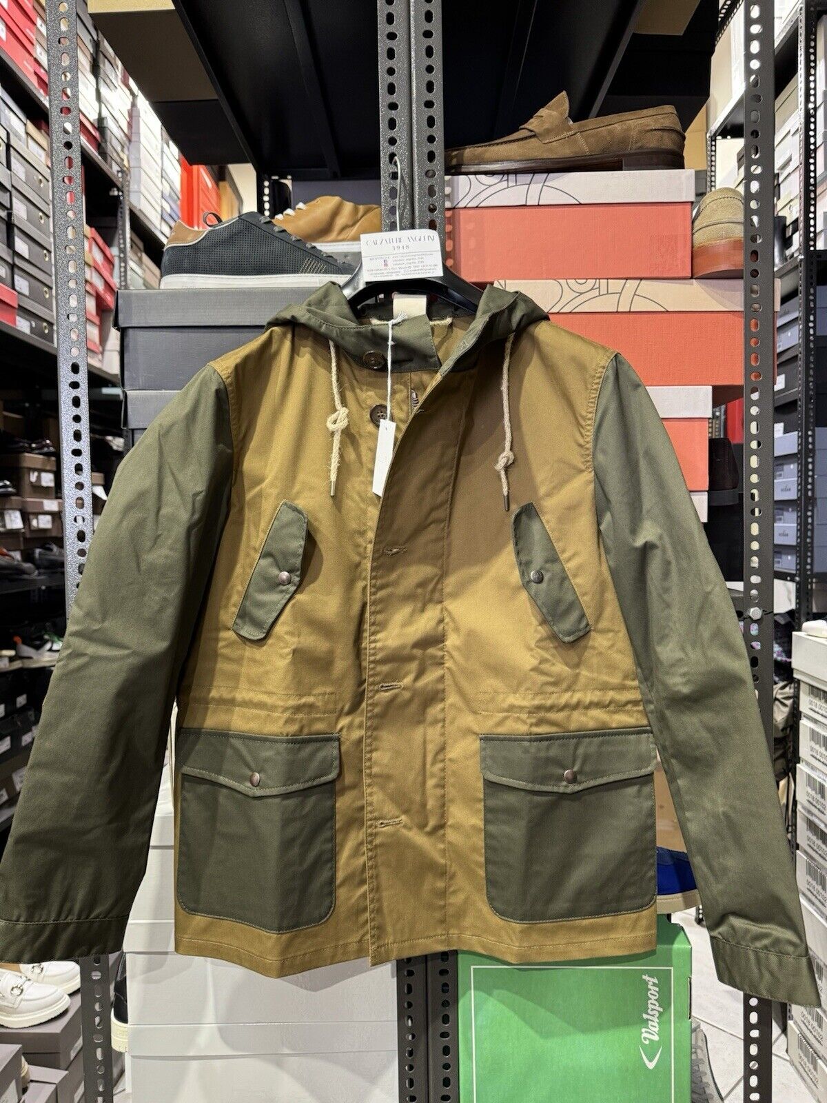 Equipe 70 Micro Eskimo Jacket Uomo Verde Causal Wind Jacket 50