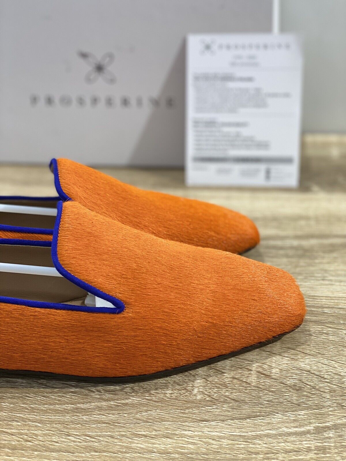 Prosperine Mocassino donna in Pony Arancio luxury made in italy 38