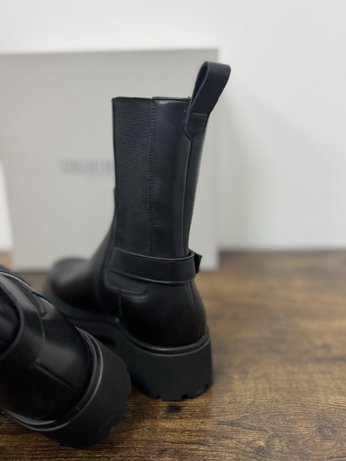 Guglielmo Rotta Stivaletto Combat  Pelle Nero Causal Boot Donna 41