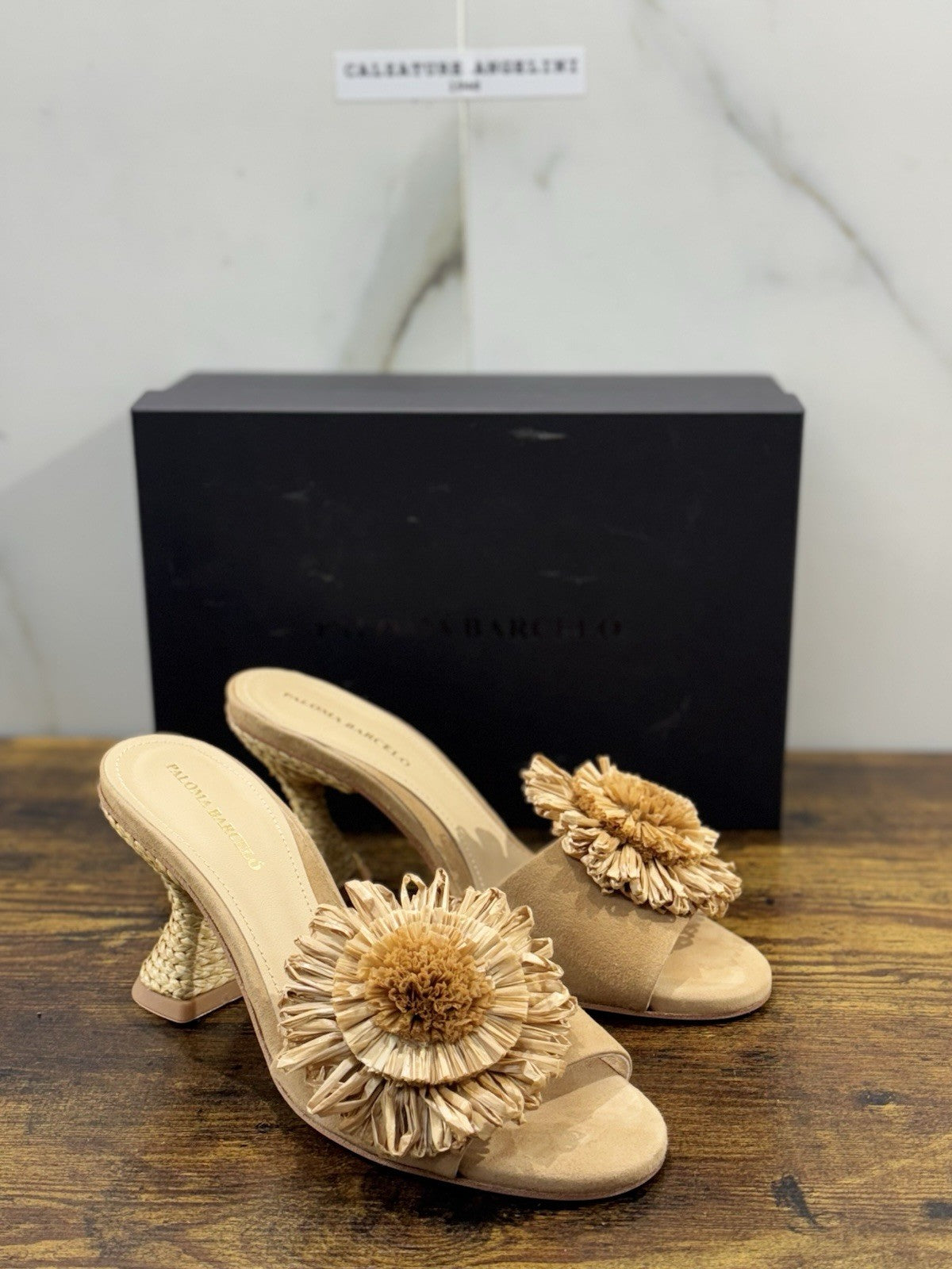 Paloma Barcelo’ Sandalo Donna  Pelle Suede Beige Con Tacco  Akira   Donna 41
