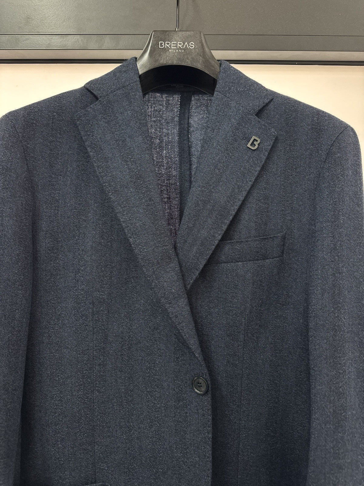 Breras Milano Giacca 100% Lana Vergine   Blu Uomo 50