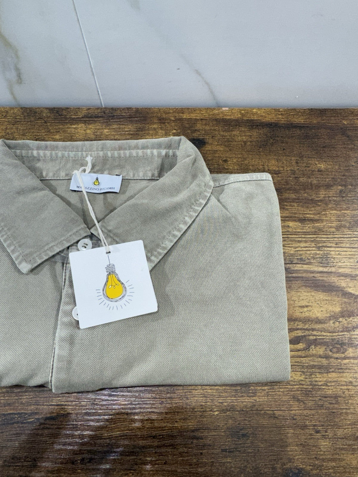 Magazzino Ricambi Polo In Piquet Tufo  Made In Italy Uomo 52