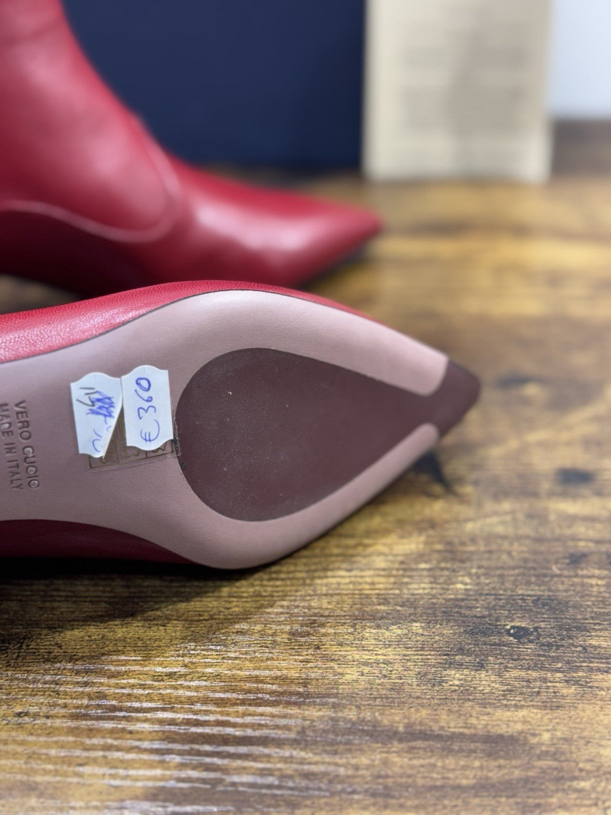 Mara Bini Stivaletto Donna Lavorazione A Sacchetto  Con Tacco Pelle Rosso 41