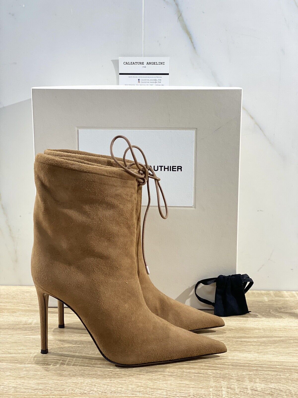 Alexandre Vauthier Raquel 105 Tubo Luxury Boot Donna Suede Falcone 38