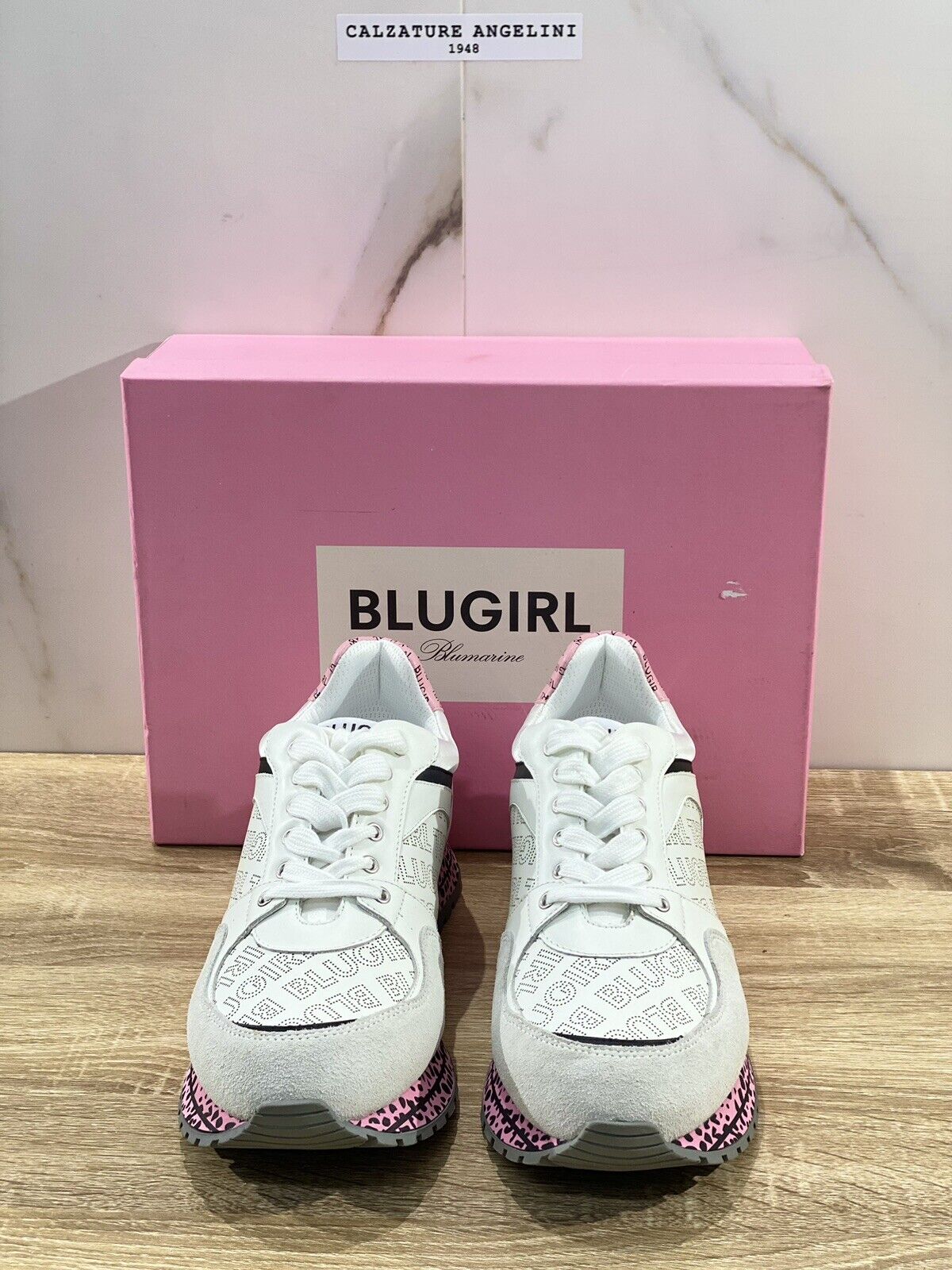 Blugirl Blumarine Donna sneaker babe White Pink casual shoes 40