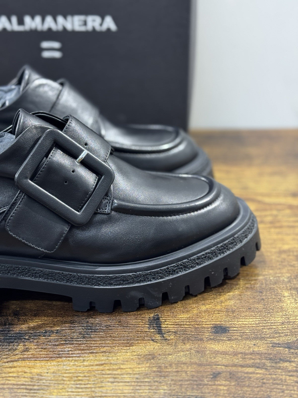 HALMANERA Mocassino  Donna Nero    Pelle    Con Tacco Casual Handmade 41