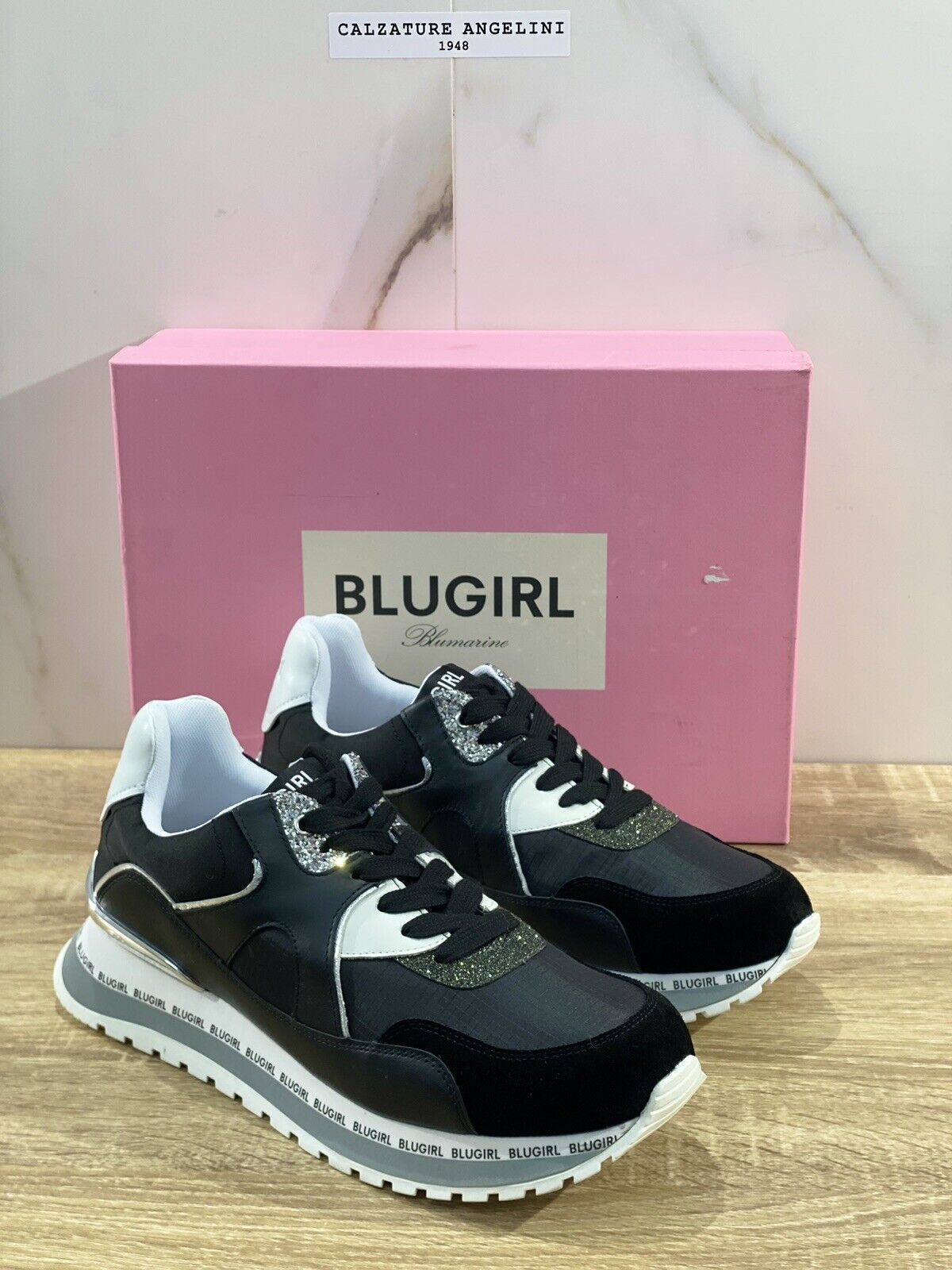 Blugirl Blumarine Donna sneaker babe nera casual shoes woman 38