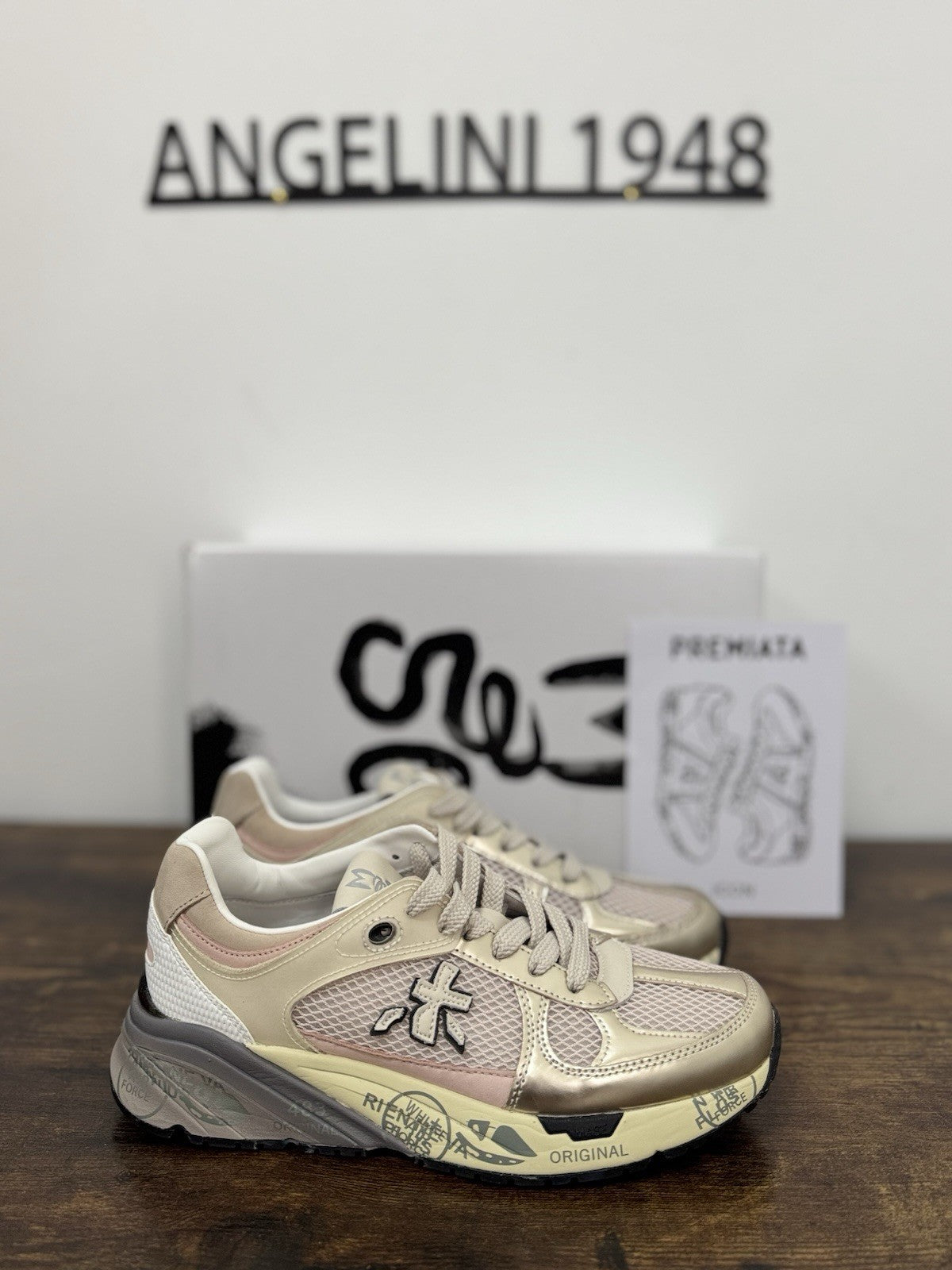 Premiata Mase Sneaker Pelle Light Gold    Casual Premiata Donna 36