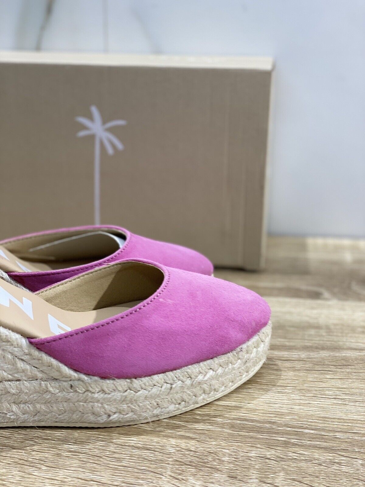 Manebi’ Sandalo Donna Espadrilles Zeppa Suede Fuxia 40