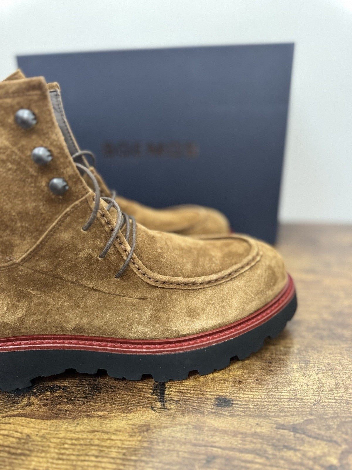 Boemos Stivaletto Suede Cuoio 100% Made In Italy Casual Boot Uomo 41