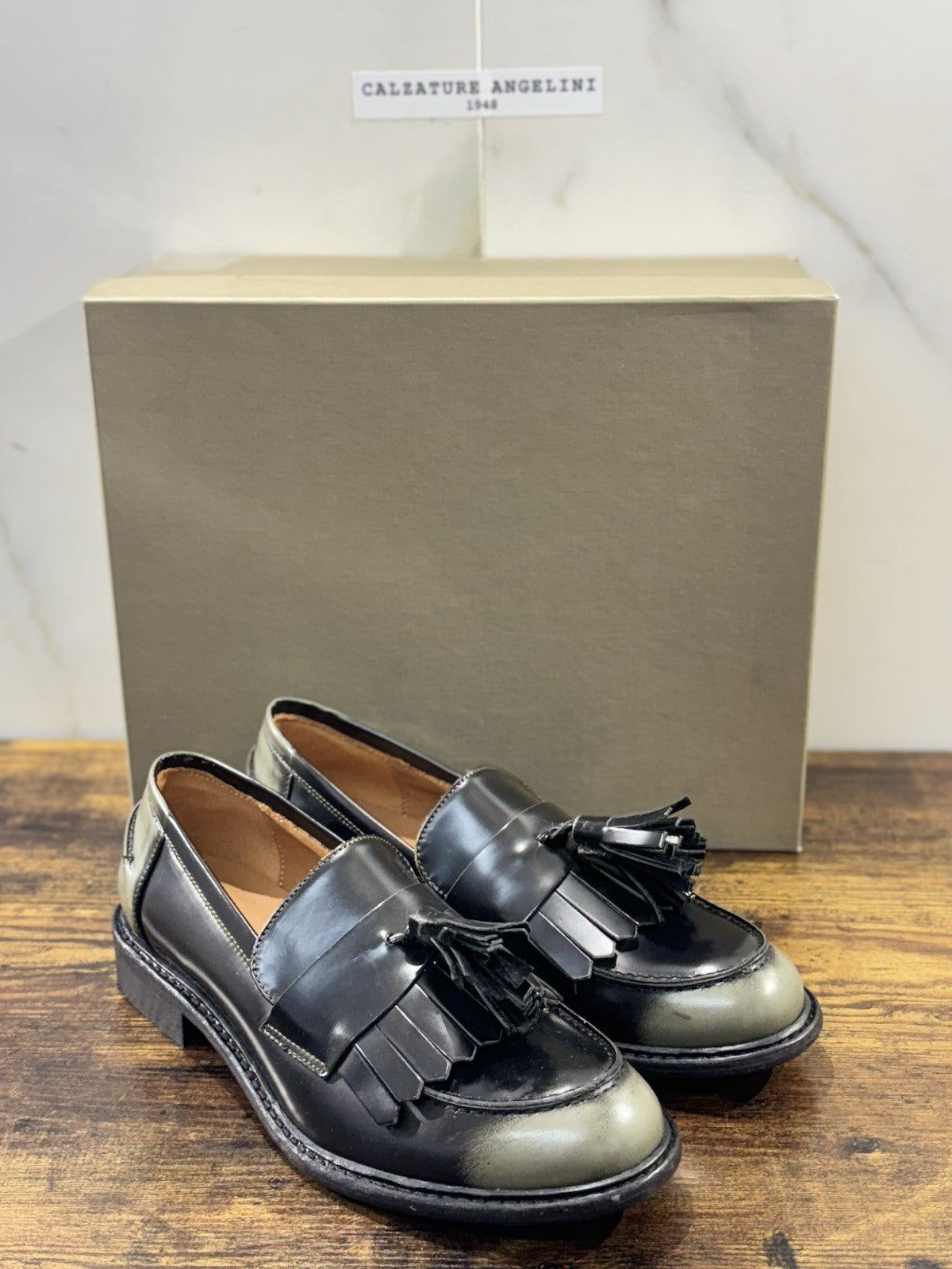 Duccio Del Duca Mocassino   Pelle Verde   Made In Italy Donna 41