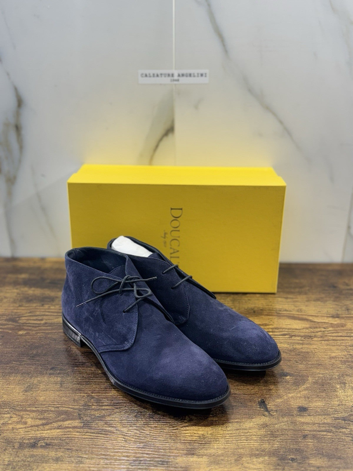 Doucal’s Polacchino Suede Blu  Luxury Doucal’s Scarpa Uomo 43