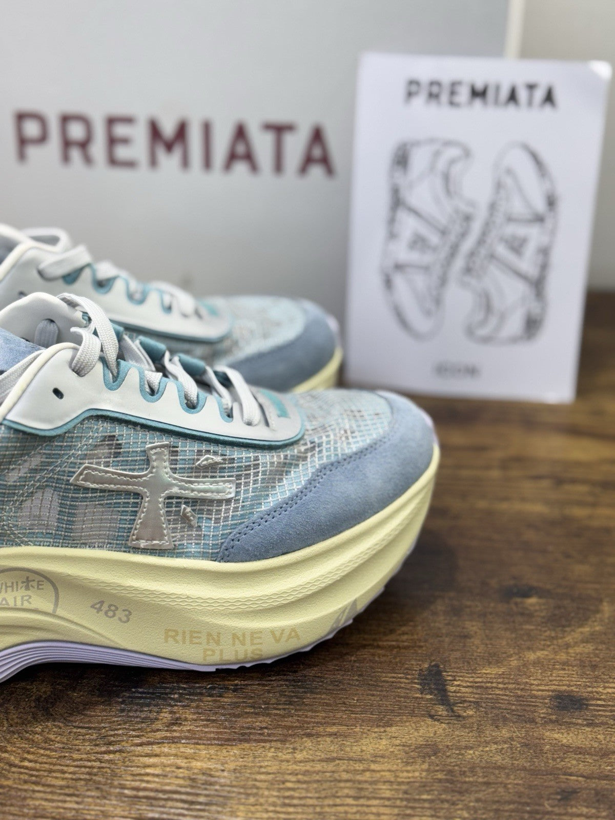Premiata Timeless Trainer Sneaker Hill Azul     Casual Premiata Scarpa Donna 39