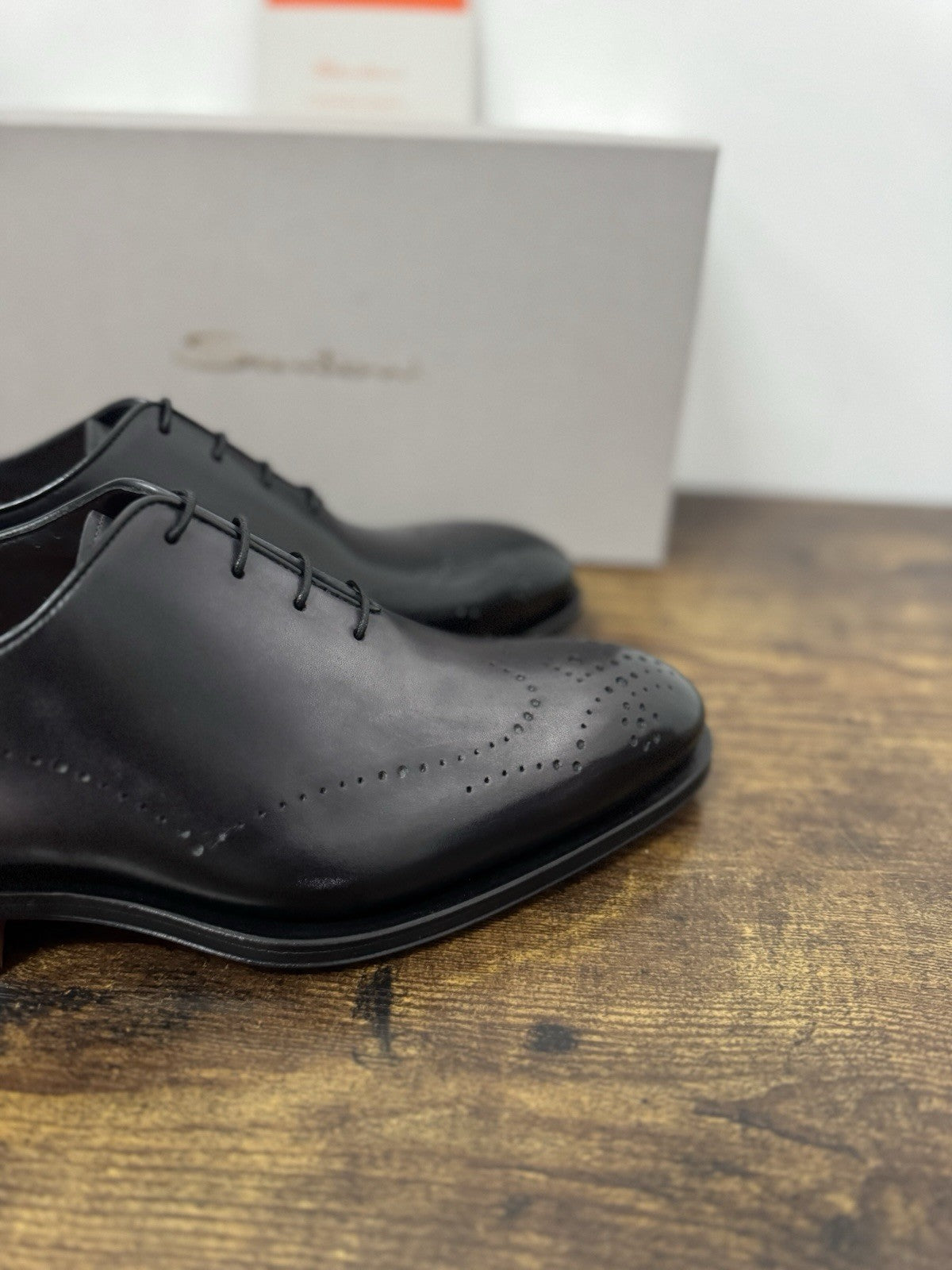 Santoni Stringata 4 Fori Goodyear Pelle Grey Luxury Santoni Scarpa Uomo 41