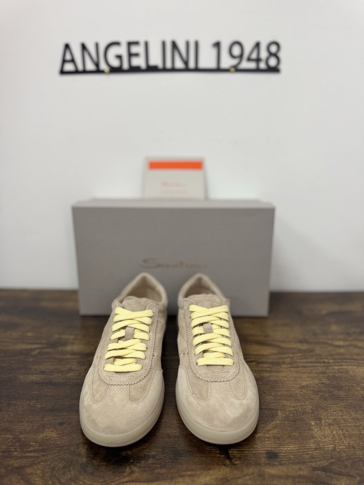Santoni Sneaker Icon Pelle Beige   Casual Scarpa Santoni 39