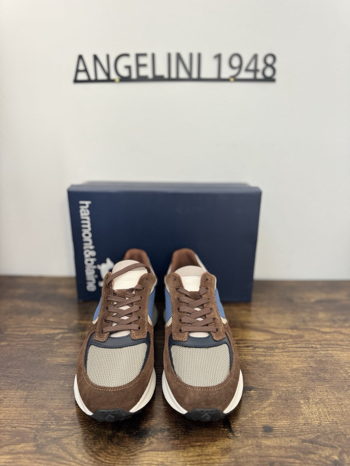 Harmont & Blaine Sneaker Suede Blu Marrone  Casual Uomo 41