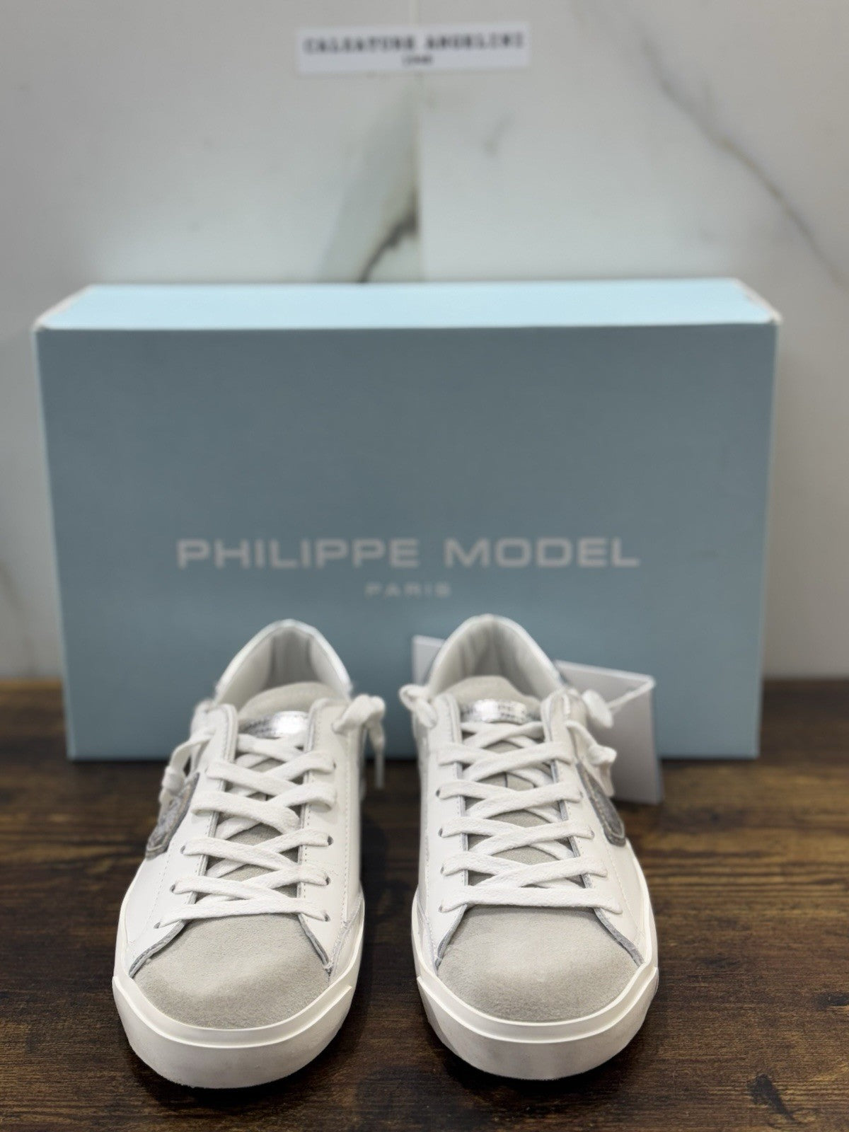 Philippe Model Paris Liw Top  Sneaker Pelle Bianca   Donna 36