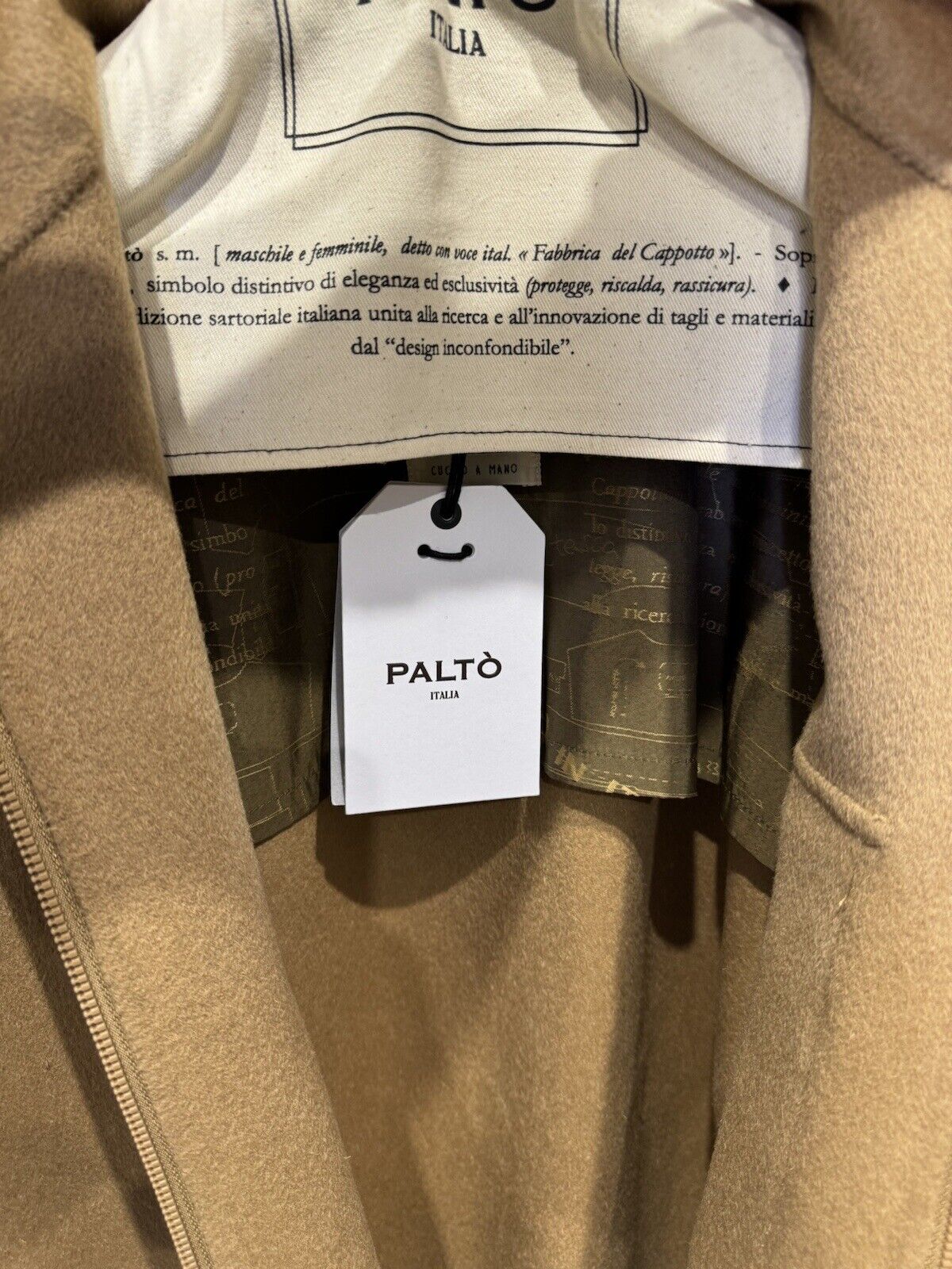 Palto’ Bomber Arturo Lana Sugherò  Cucito A Mano Luxury Men Jacket Palto’ 54