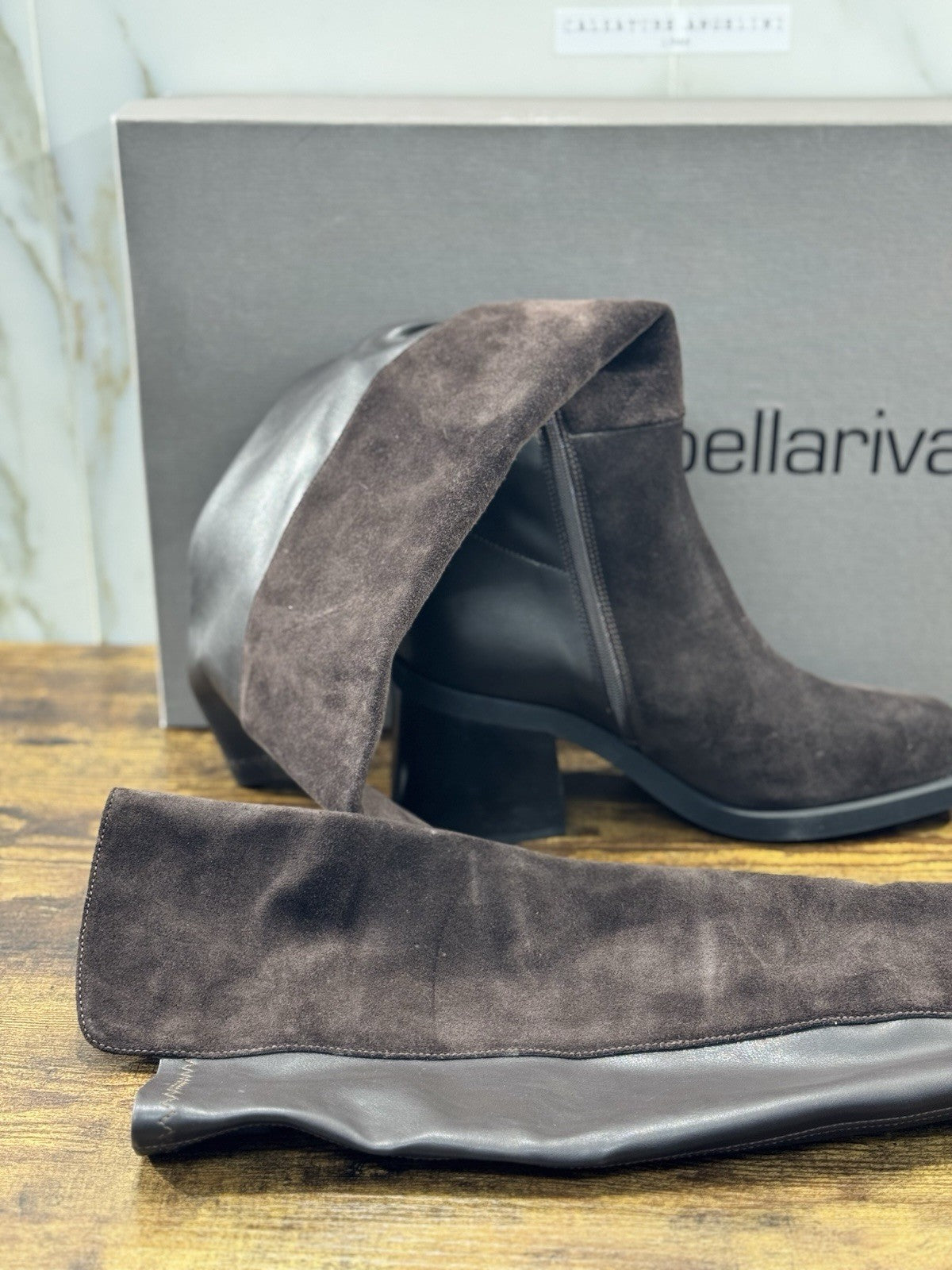 Laura Bellariva Stivale Donna Suede Marrone  Casual Boot 41