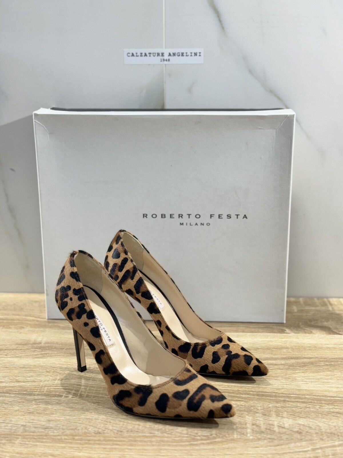 Roberto Festa Décolleté Donna Leopard Con Tacco Luxury Shoes 39