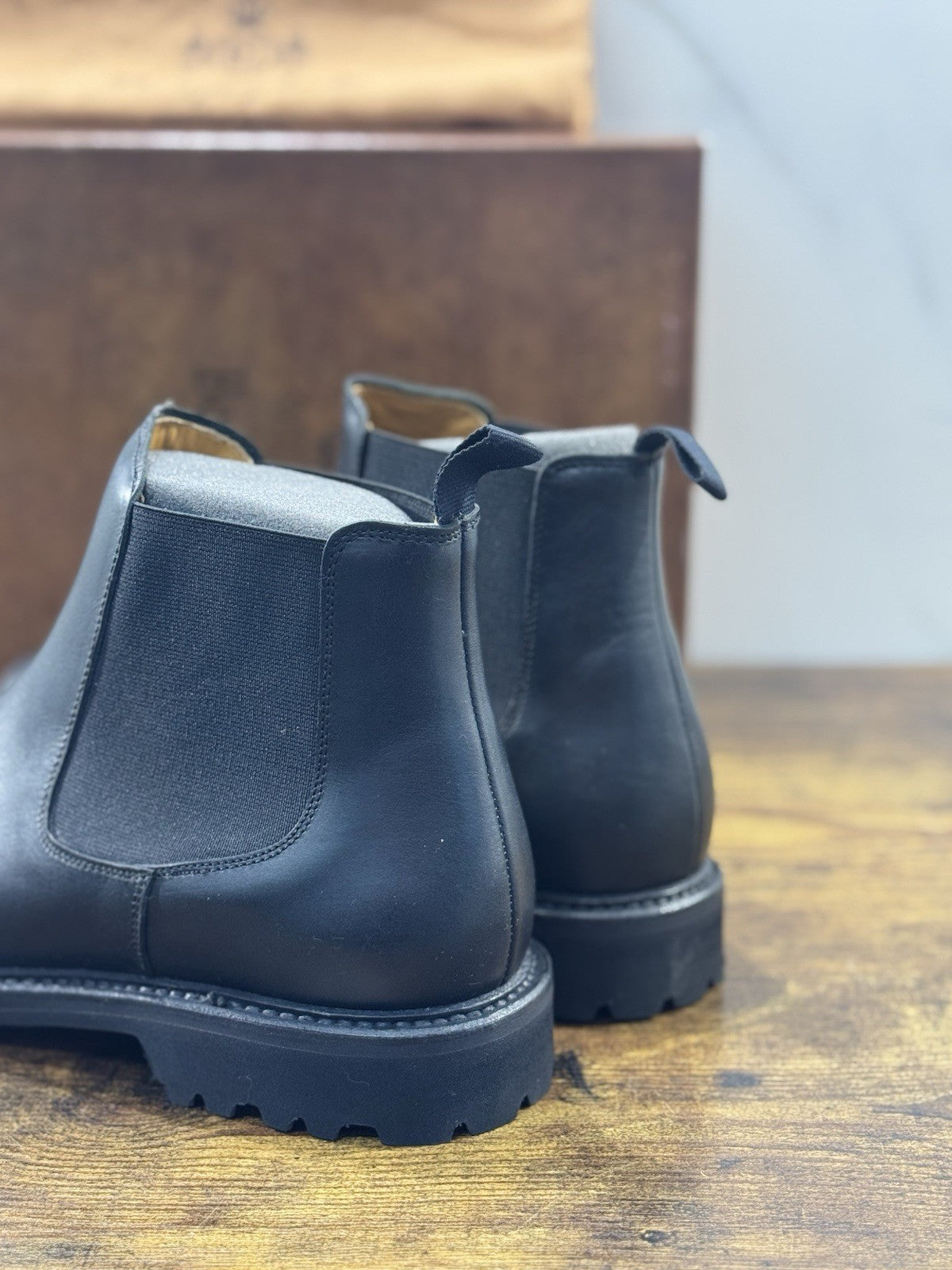 Berwick 1707 Chelsea Boot Uomo Pelle Nero   Fondo Extra light  Uomo 42.5