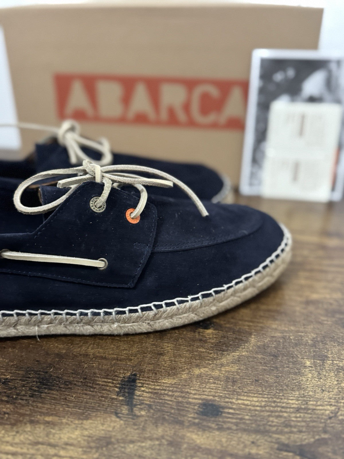 Abarca Espadrilles Suede Blu  Mocassino Casual Uomo 43