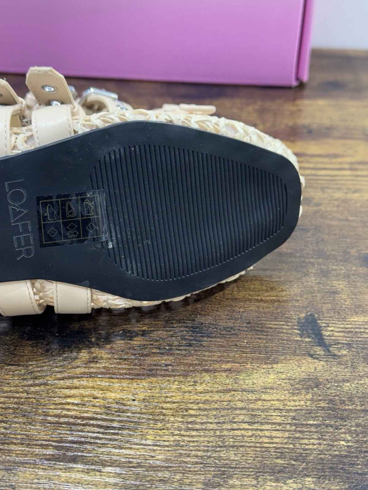 Ballerina Loafer Anna Pelle Nude   Intrecciata Donna 38