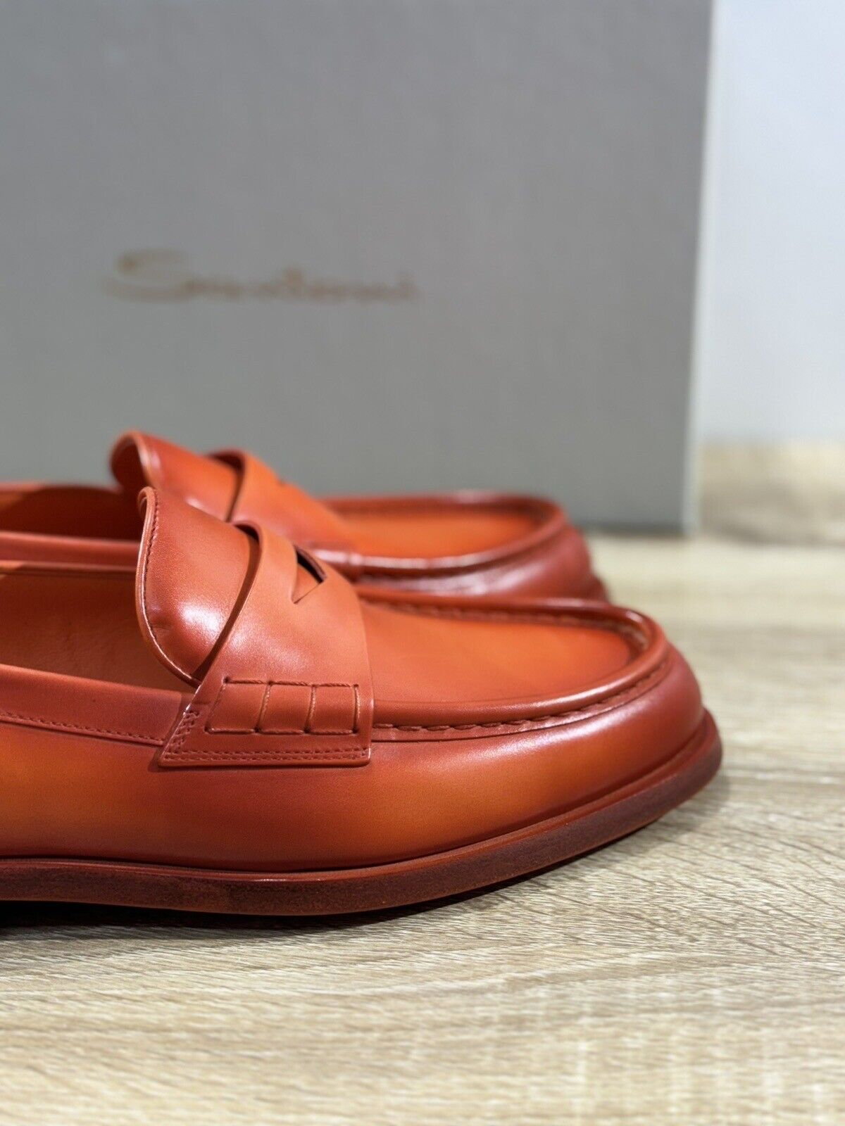 Santoni Mocassino Donna  Pelle Arancio Icon Luxury Woman Santoni 39