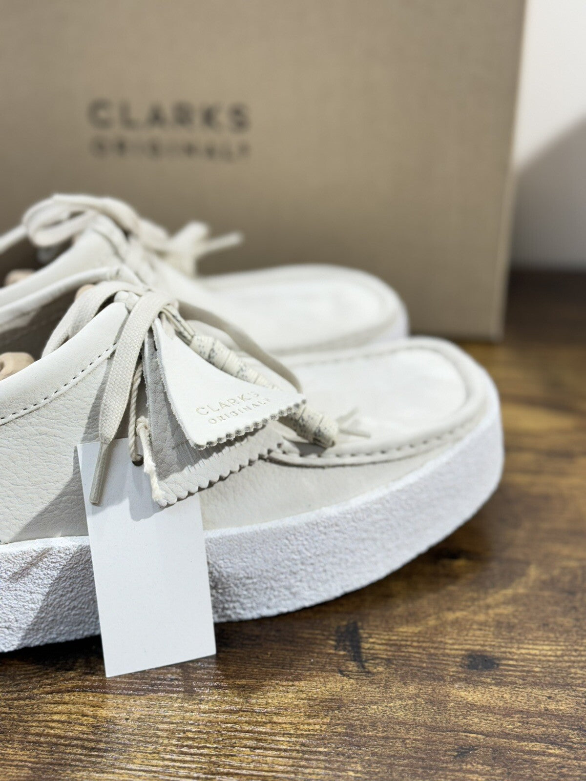 Clarks Wallabee Cup Scarpa Uomo White  Nubuck  Icon Clarks Men Shoes 41.5