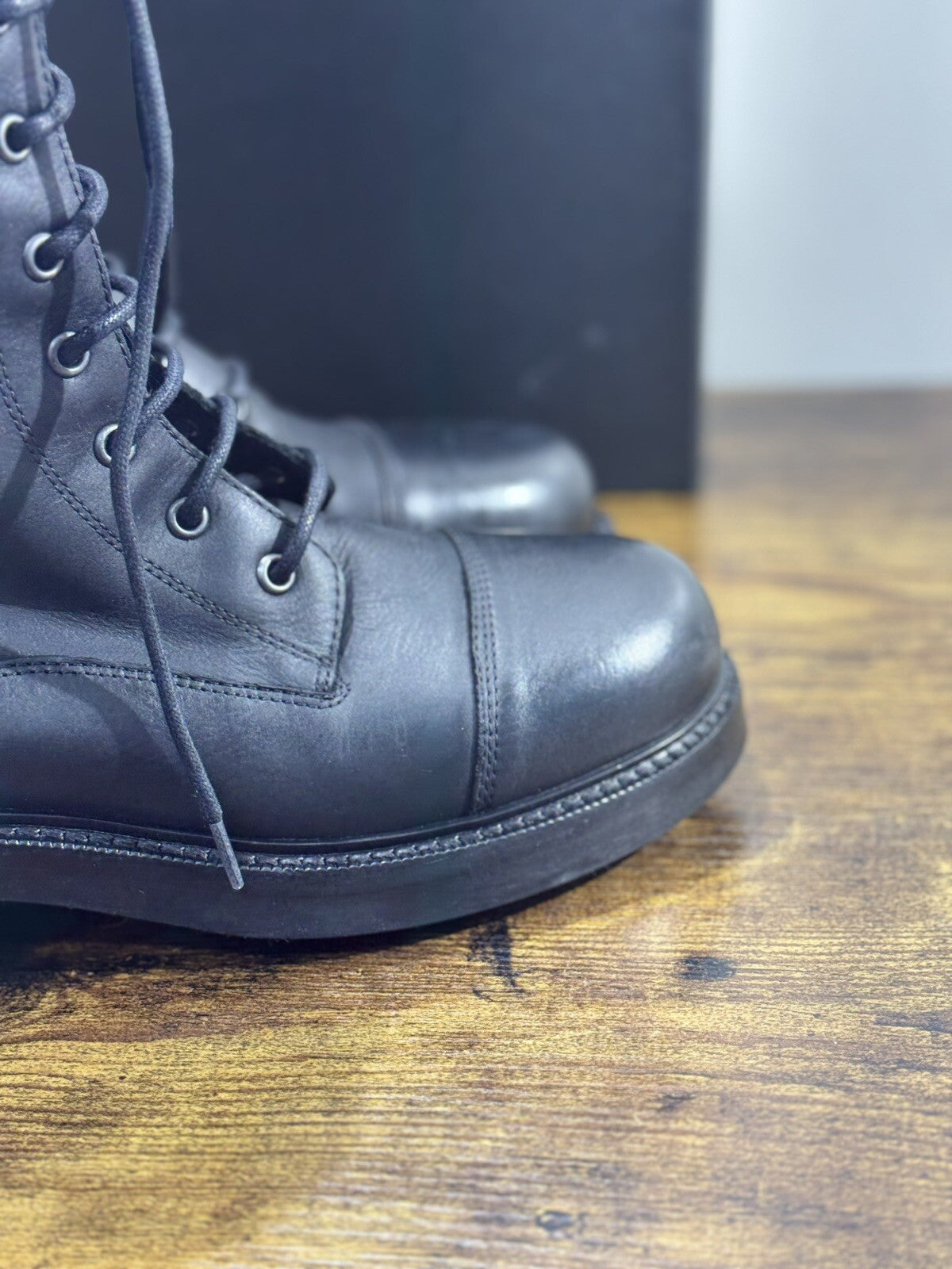 Strategia Biker Anfibio  Donna A5780 Pelle Nero Luxury Biker Boot Woman 41